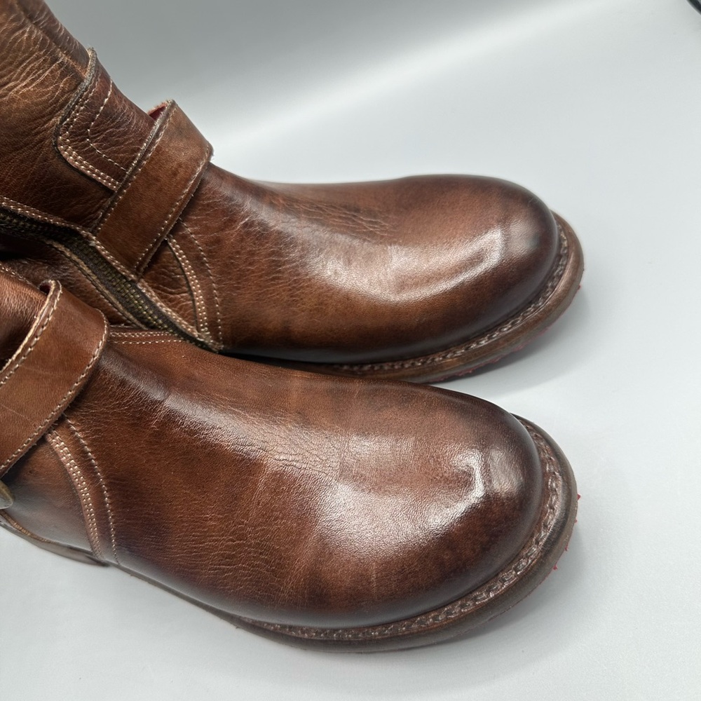 BED STU Glaye wide calf brown boots 7.5 - Picture 2 of 7